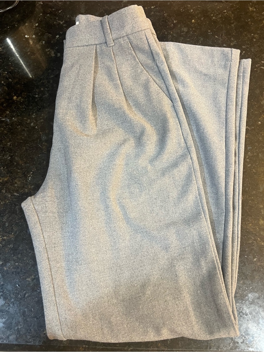 A&F Grey Wool Blend Trousers